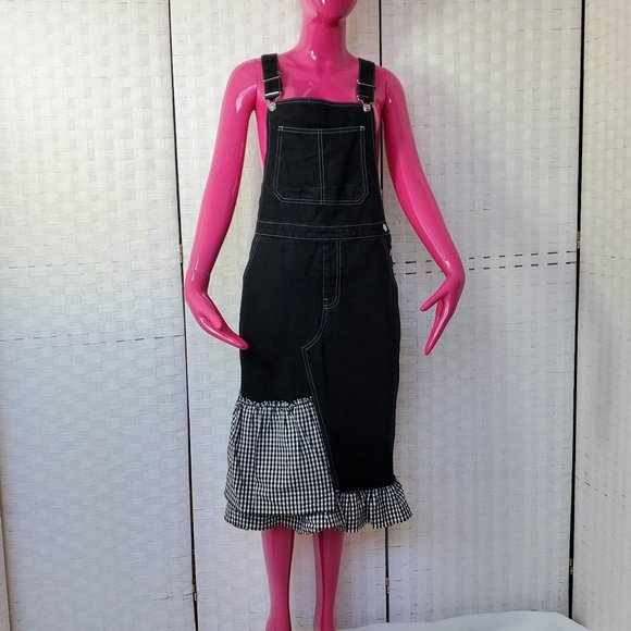 Topshop Denim - Reformed TOPSHOP Denim Pinafore Dress